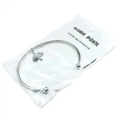 Pulsera Acero Abierta Dije X12