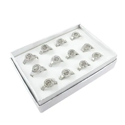 Anillos Acero Borde Stras X12