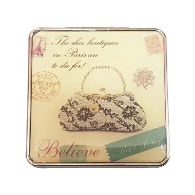 Espejo Silicona Cuadrado Collage Cartera