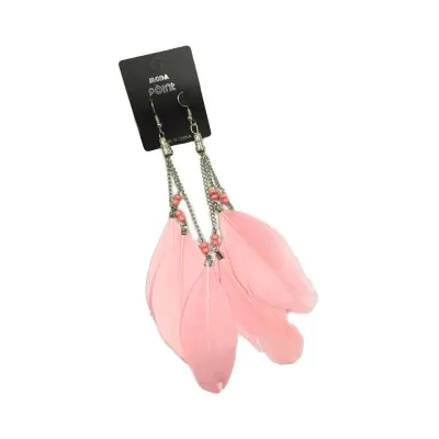 Aros Pluma Grande Cadena Xl X12
