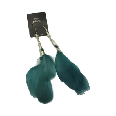 Aros Pluma Grande Cadena Xl X12
