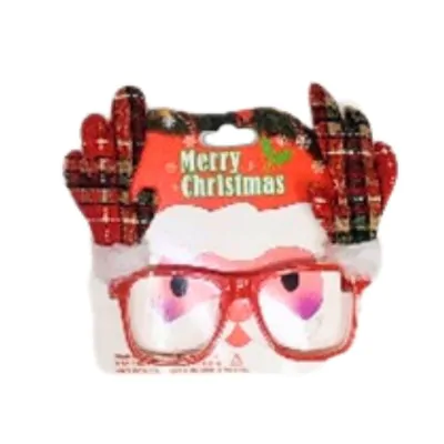 Lentes Navidad Reno Cuadrille Rojo X6
