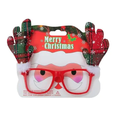 Lentes Navidad Reno Cuadrille Verde X6