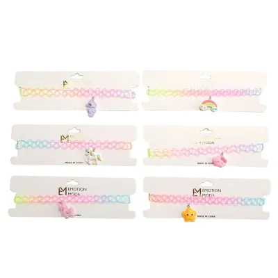Choker Tattoo Color Con Dije Acrilico Bbf X12