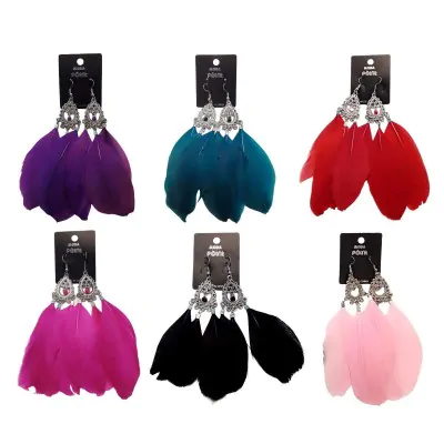 Aros Pluma Grande Calado Gota X12