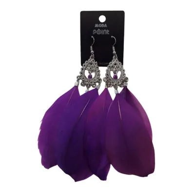 Aros Pluma Grande Calado Gota X12