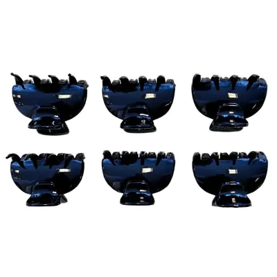 Broche Curvo 4cm Negro
