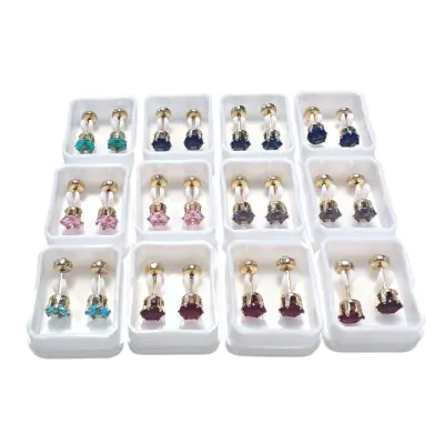 Aros Abridor Acero Stras N5 Dorado Color X12
