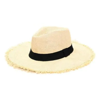 Sombrero Fedora Recto Desflecado Crudo
