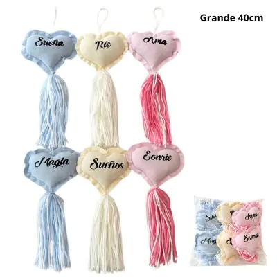 Colgante Grande Palabra Corazon Pastel X6