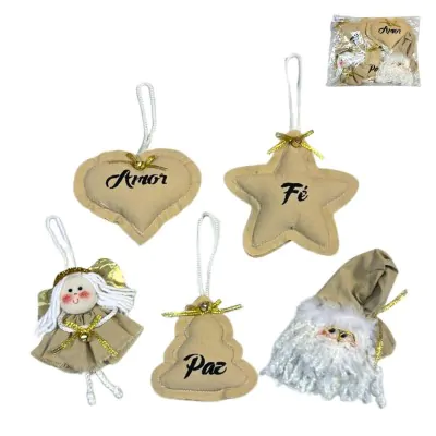 Set Colgante Navidad Beige