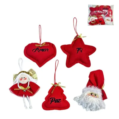 Set Colgante Navidad Rojo