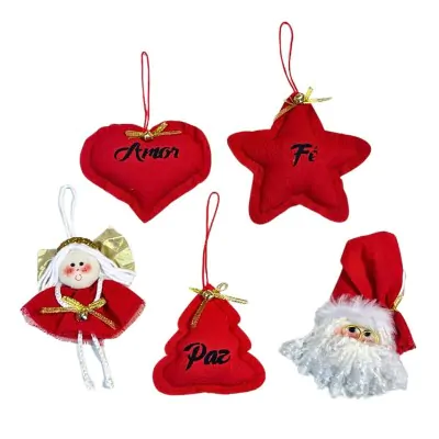Set Colgante Navidad Rojo