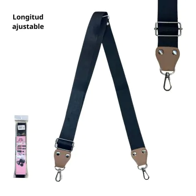 Correa Para Cartera Regulable 4cm - Negro Bicolor