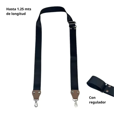 Correa Para Cartera Regulable 4cm - Negro Bicolor