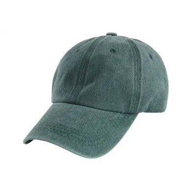 Cap Gastado Denim Verde Militar