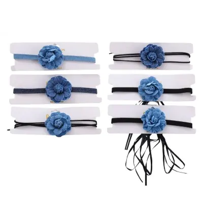Choker Flor Denim X12