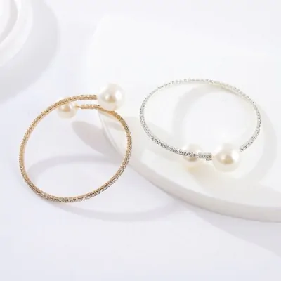 Pulsera Stras Rigida - Perla X12