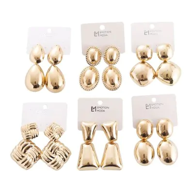 Aros Largos Chapon Doble Relleno X12