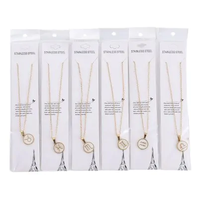 Collares Acero Signos Zodiacos A Dorado X6