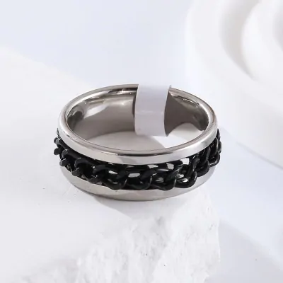 Anillo Acero Diseno Hombre A X12