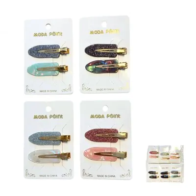 Set Pico Hebilla Glitter + Nacar X12