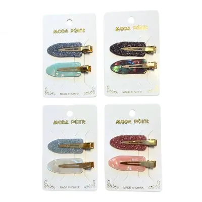 Set Pico Hebilla Glitter + Nacar X12