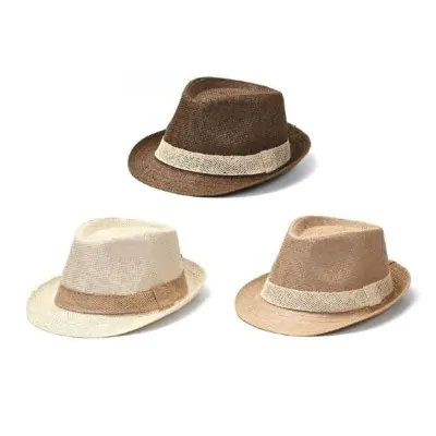 Sombrero Tanguero Trilby Con Cinta Crema 1- Beige