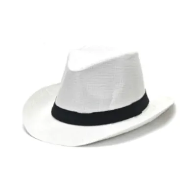 Sombrero Cowboy Cinta Negra- Blanco