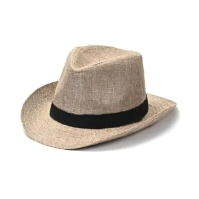 Sombrero Cowboy Cinta Negra- Crema