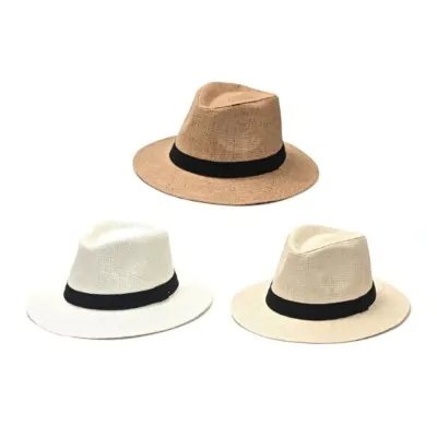 Sombrero Fedora Plano 2 Blanco