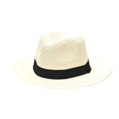 Sombrero Fedora Plano Blanco