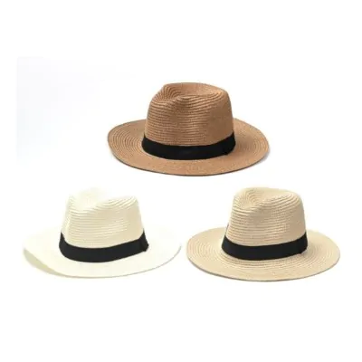 Sombrero Fedora Plano Crema