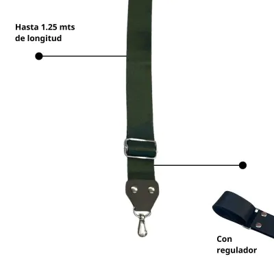 Correa Para Cartera Regulable 4cm - Verde Militar