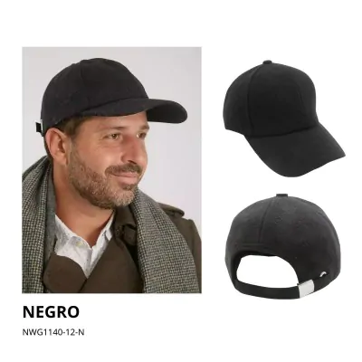 Cap Paño Liso Negro