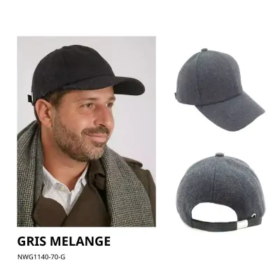 Cap Paño Liso Gris Melange