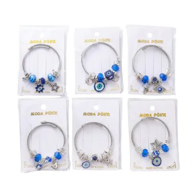 Pulsera Pandora Metal Abierta - Ojo Turco X6