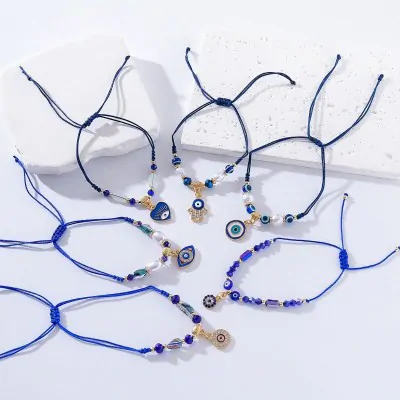 Pulsera Soga Dije - Ojo Turco A X12
