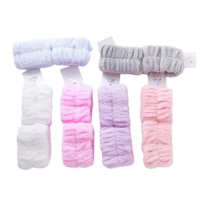 Munequeras Para Lavar Cara Liso Pastel X12
