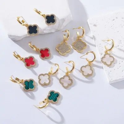 Argollas Trebol - Borde Stras X6