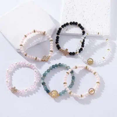 Pulsera Cristal Con Aplique -c X12