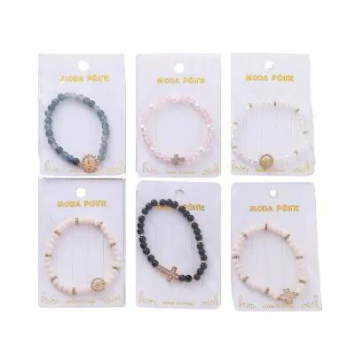 Pulsera Cristal Con Aplique -c X12