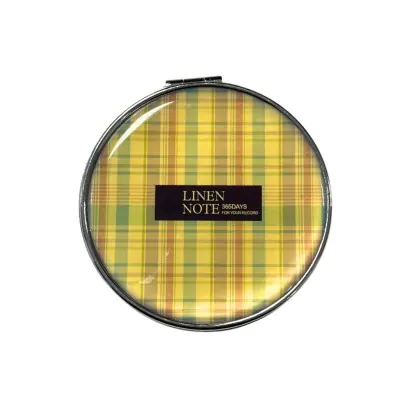 Espejo Silicona Brillo Cuadrille Tartan Celeste Lila