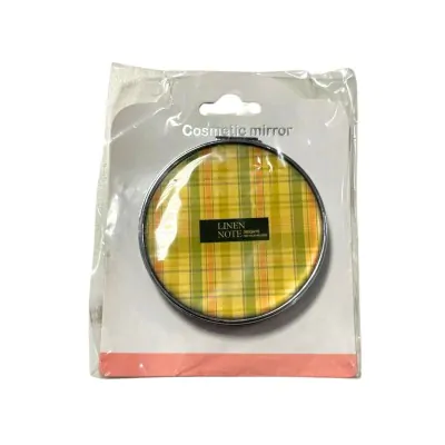 Espejo Silicona Brillo Cuadrille Tartan Celeste Lila