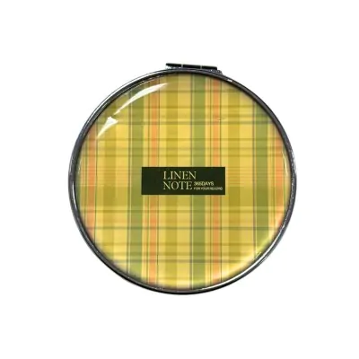 Espejo Silicona Brillo Cuadrille Tartan Verde Rosa