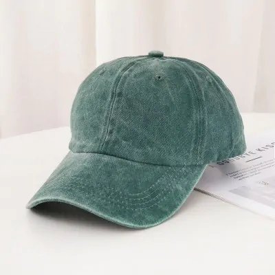 Cap Gastado Denim Verde Militar