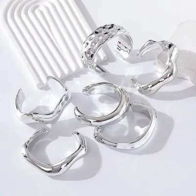 Pulsera Chunky Ccb Plateado X6