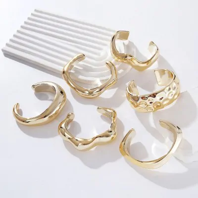 Pulsera Chunky Ccb Dorado X6