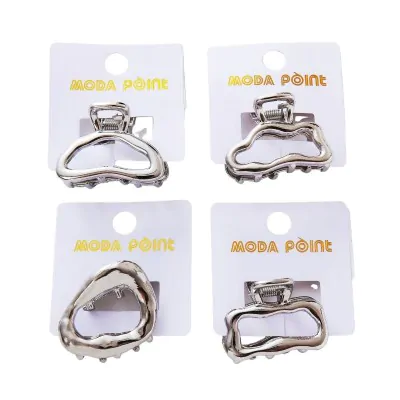 Broche Metal Formas Abstractas 4.5cm Plateado X12