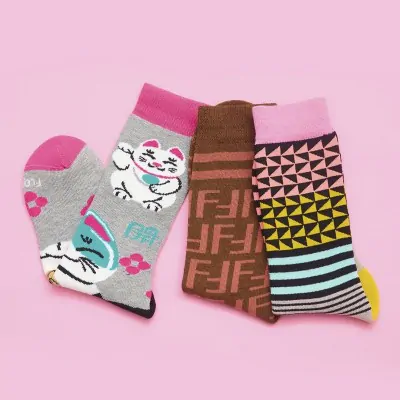 Medias 1/2 Cana Mujer Termica Estampada Talle Unico Floyd X12